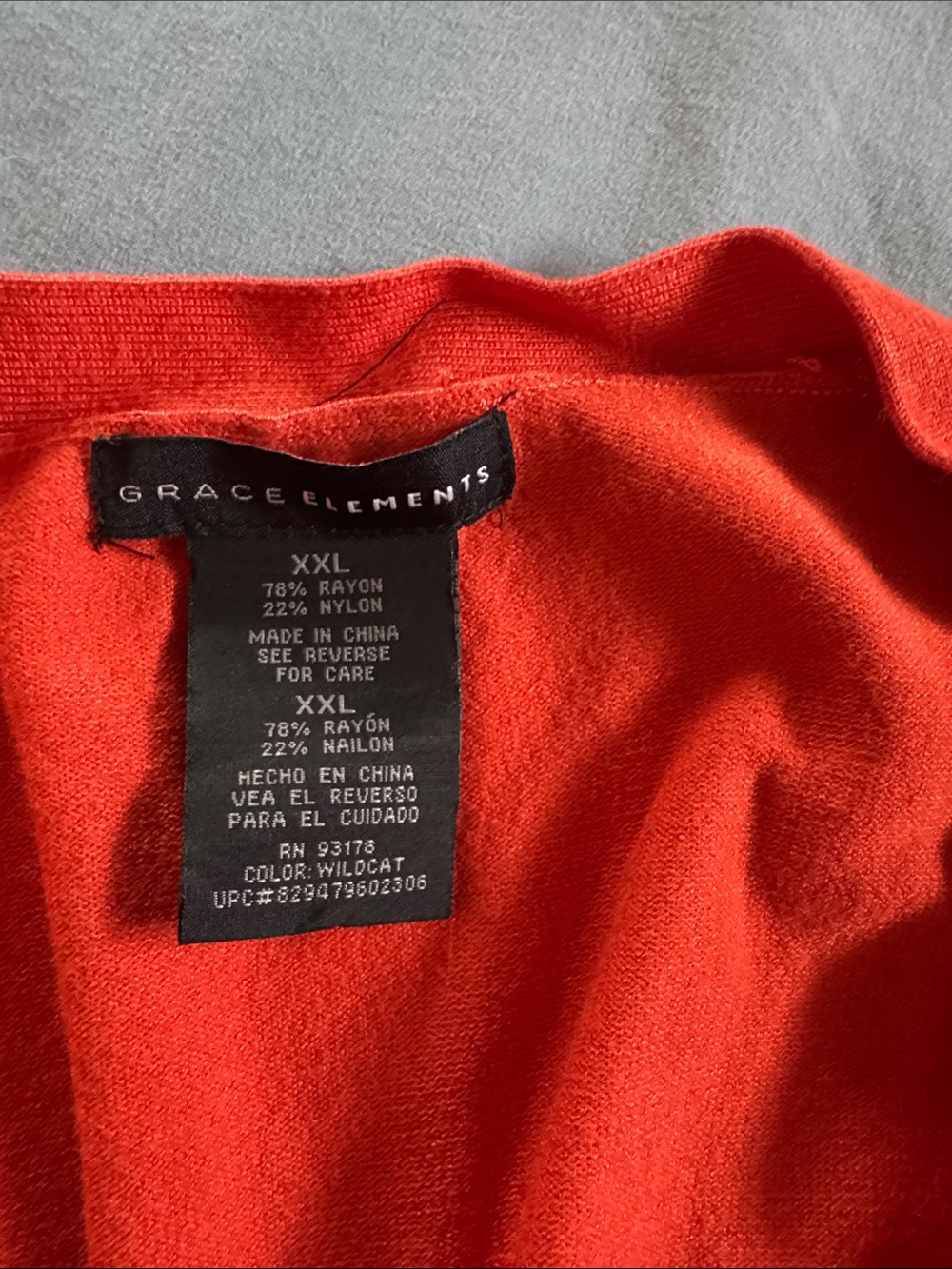 Grace Elements Red Long-Sleeve V-Neck Button Cardigan - Picture 2 of 3